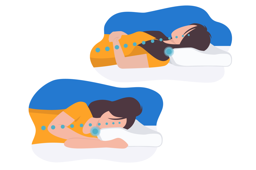 position de sommeil oreiller latex